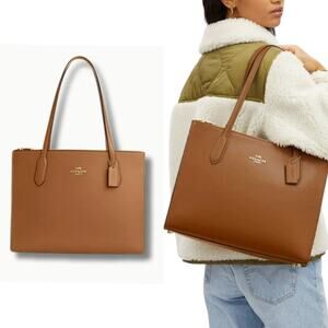 Coach Nina Tote Bag NEW Shade Saddle Brown Leather Purse NWT